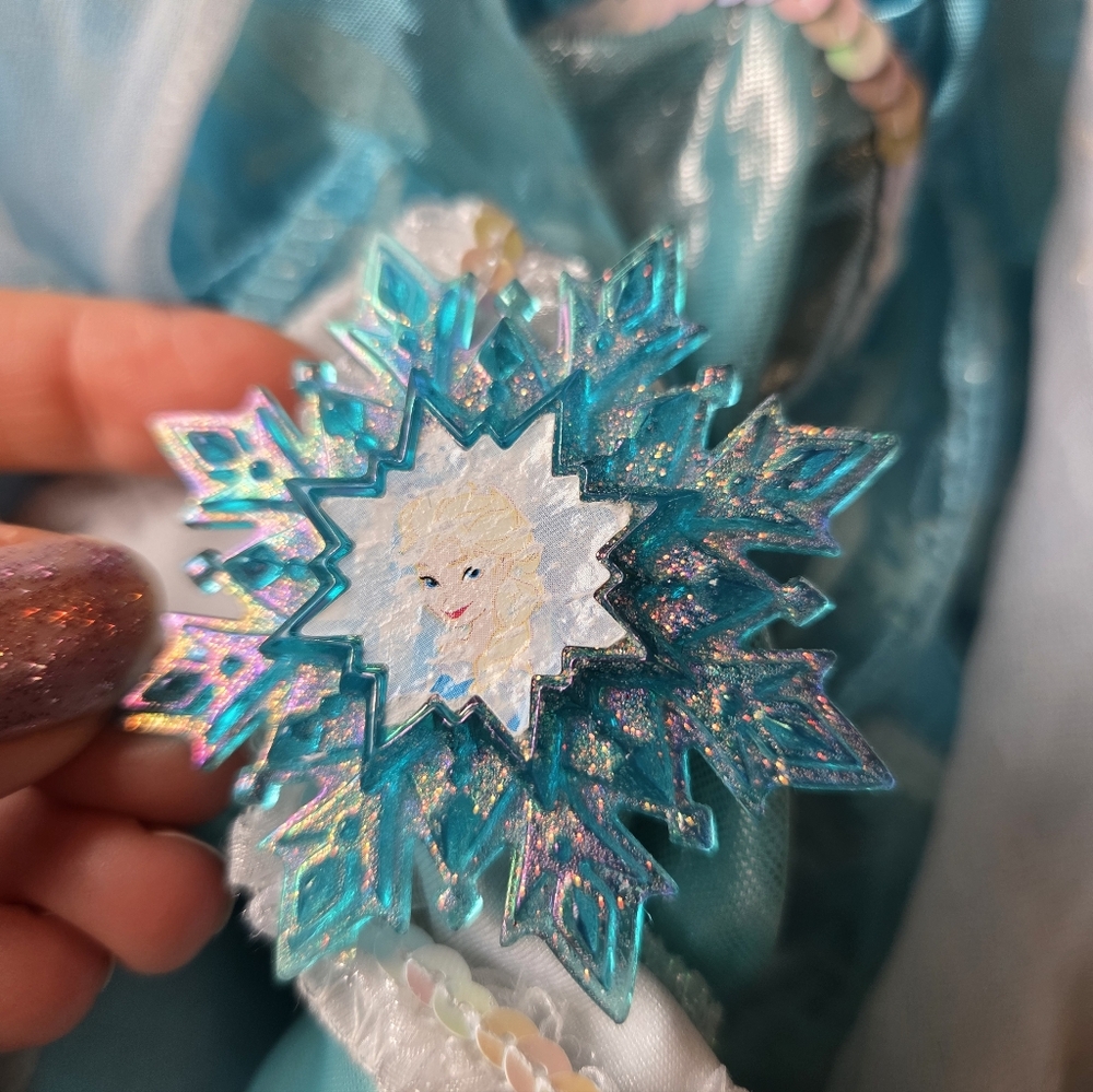 Disney Frozen Elsa Costume Dress Girls size M (7-8) *flaws* - Picture 8 of 8